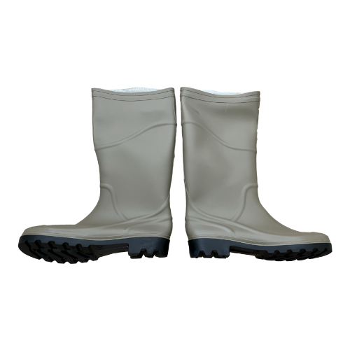 gray rain boots